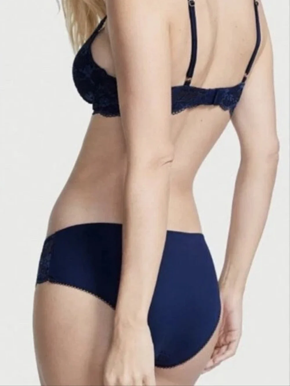 Victoria's Secret Love Cloud Matching Bra Panty Set 34B M Ensign Plunge NWT